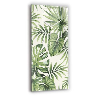 Vertical wall clock Tropical pattern