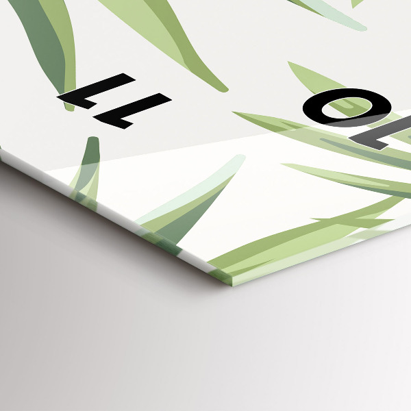 Vertical wall clock Tropical pattern