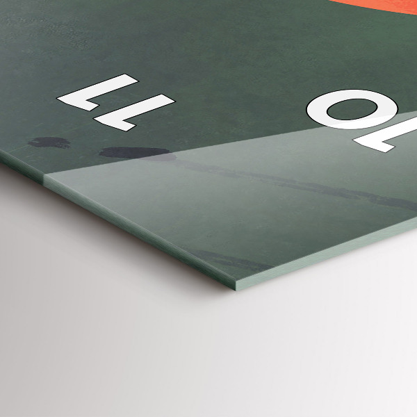 Vertical wall clock Samurai in the forest