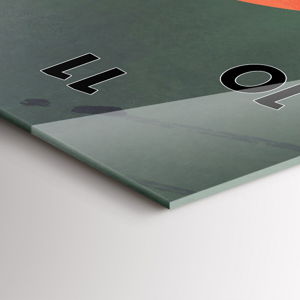 Vertical wall clock Samurai in the forest