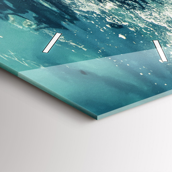 Vertical wall clock Swimming elephant in the ocean