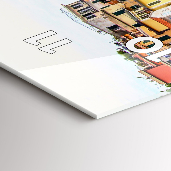 Vertical wall clock Cinque Terre Coast