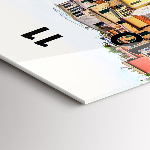 Vertical wall clock Cinque Terre Coast