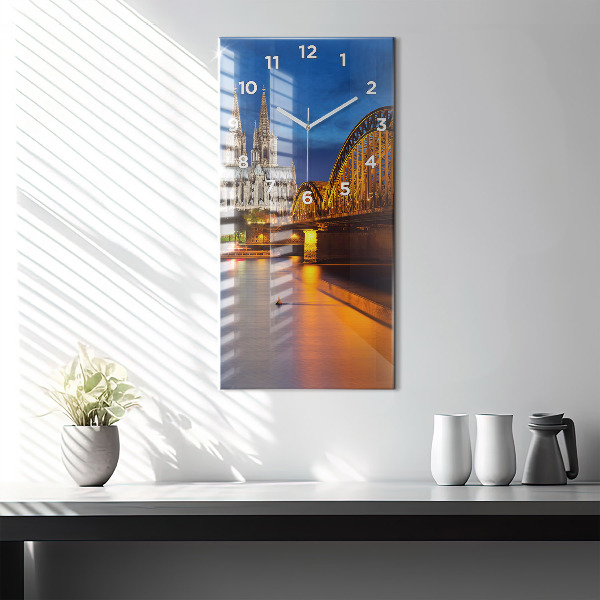 Vertical wall clock Bridge in Germany