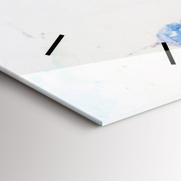 Vertical wall clock Oil art