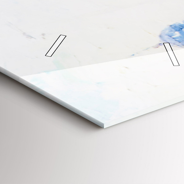 Vertical wall clock Oil art