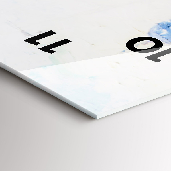 Vertical wall clock Oil art