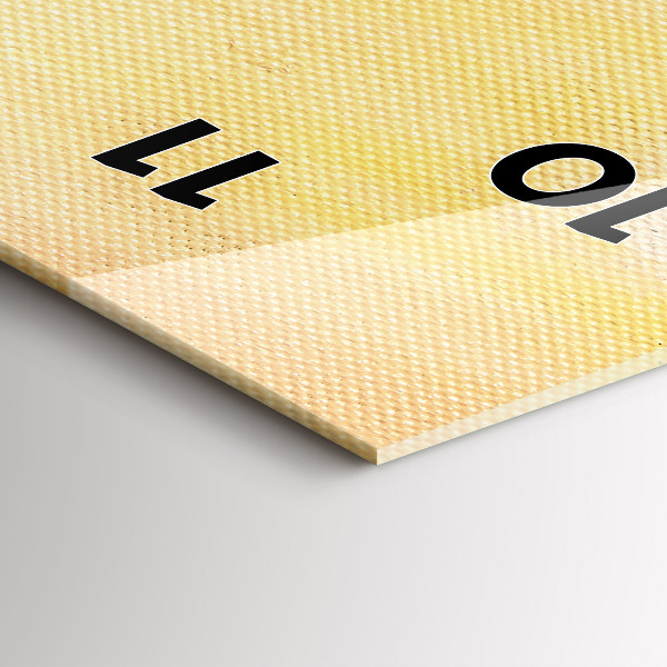 Vertical wall clock Oil composition in the forest