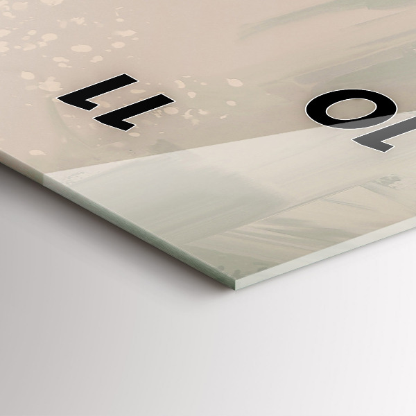 Vertical wall clock Fishing boats in the port