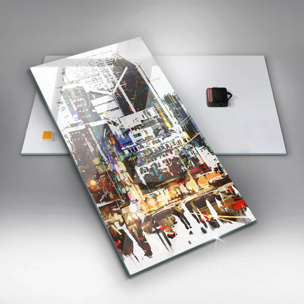 Vertical wall clock New York City