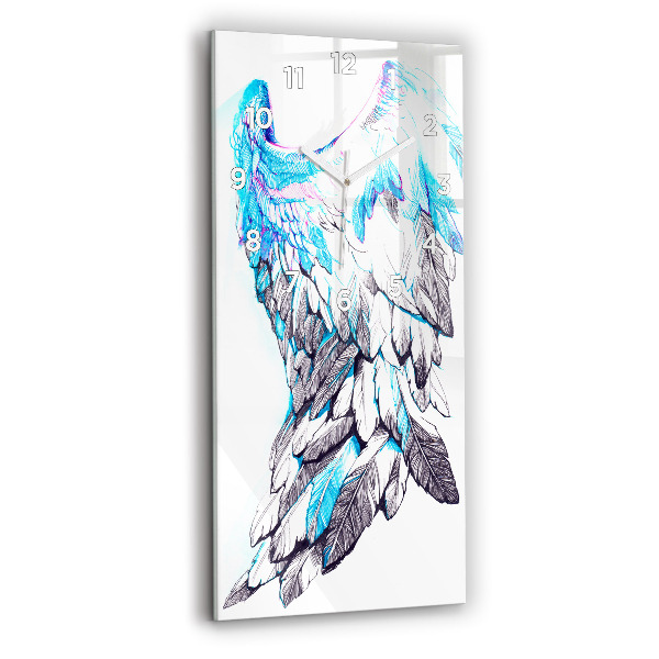 Vertical wall clock Imitation of bird wings