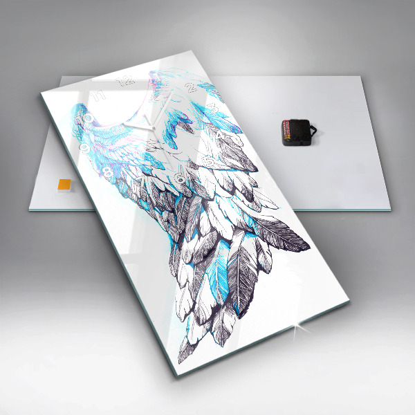 Vertical wall clock Imitation of bird wings