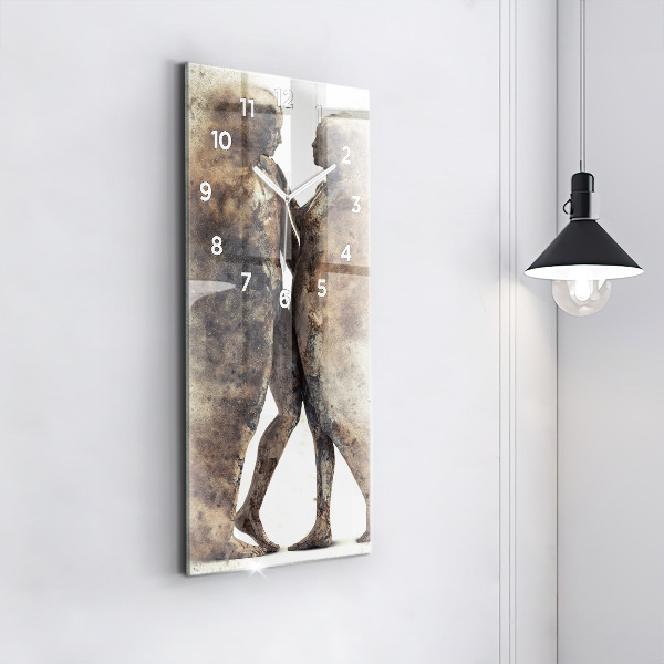 Vertical wall clock Abstract people sand