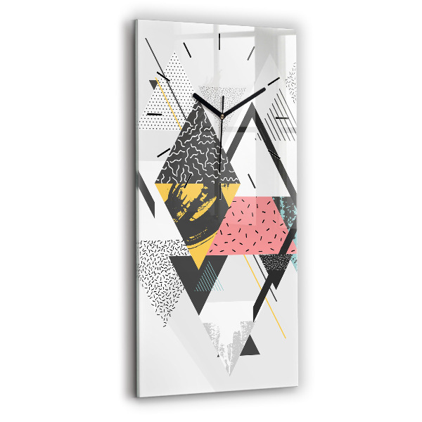Vertical wall clock Geometric pattern