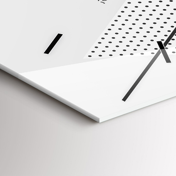 Vertical wall clock Geometric pattern