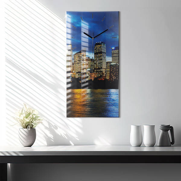 Vertical wall clock Sydney In The Evening