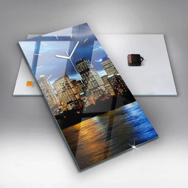 Vertical wall clock Sydney In The Evening