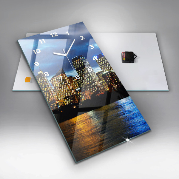 Vertical wall clock Sydney In The Evening