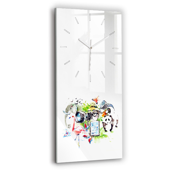 Vertical wall clock Zoologist