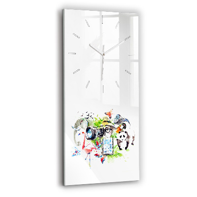 Vertical wall clock Zoologist