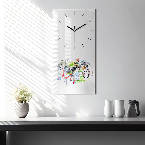 Vertical wall clock Zoologist