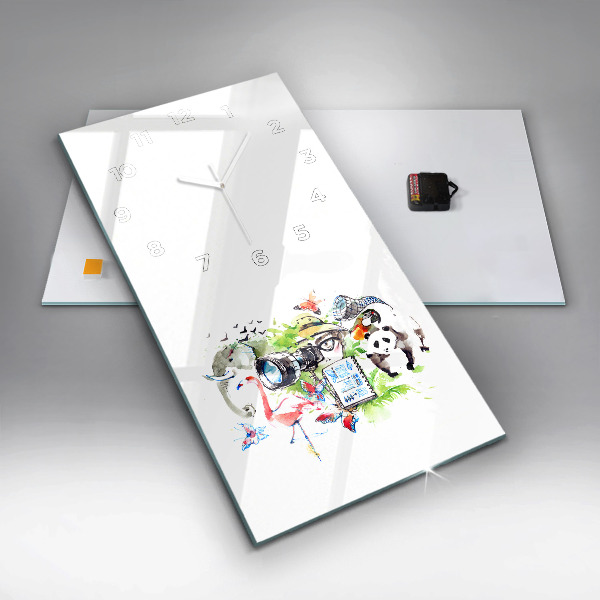 Vertical wall clock Zoologist