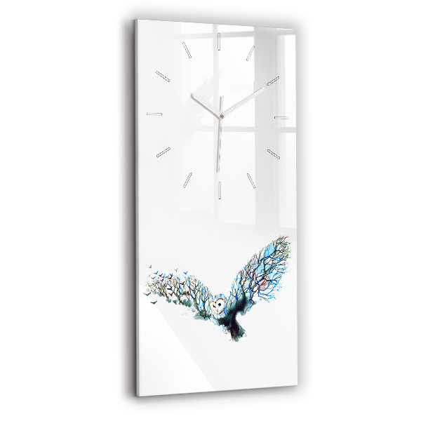 Vertical wall clock Freedom and nature of birds