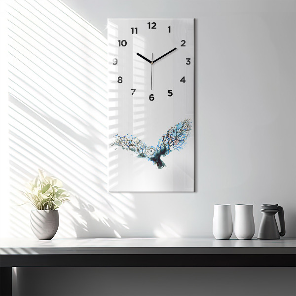 Vertical wall clock Freedom and nature of birds