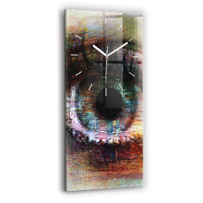 Vertical wall clock Street Art Eye
