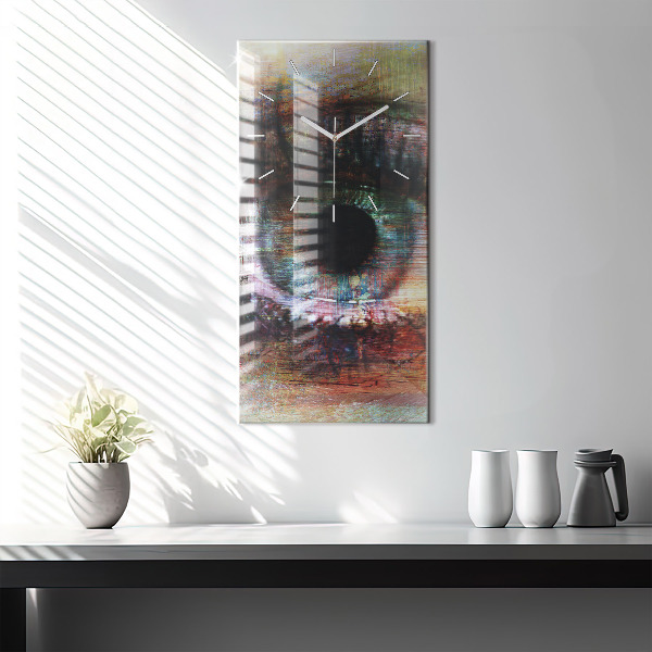 Vertical wall clock Street Art Eye