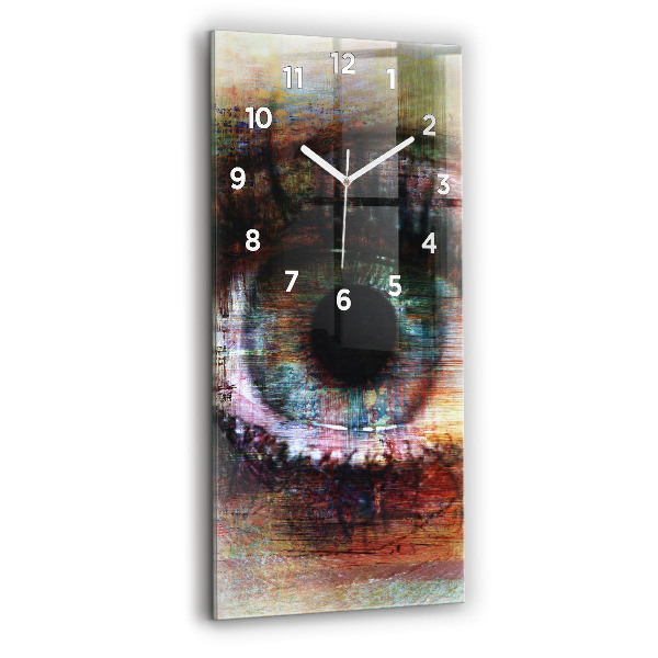 Vertical wall clock Street Art Eye