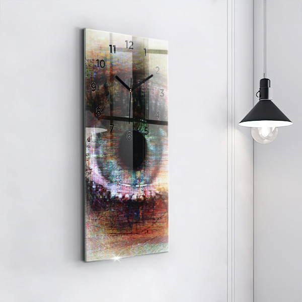 Vertical wall clock Street Art Eye