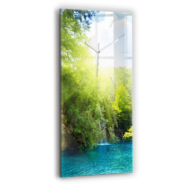 Vertical wall clock Lagoon Landscape