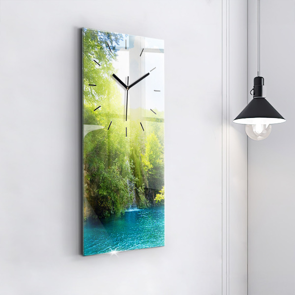 Vertical wall clock Lagoon Landscape