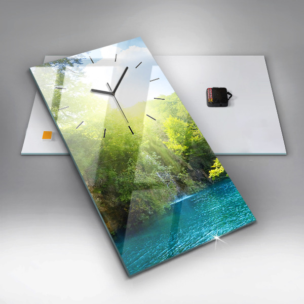Vertical wall clock Lagoon Landscape