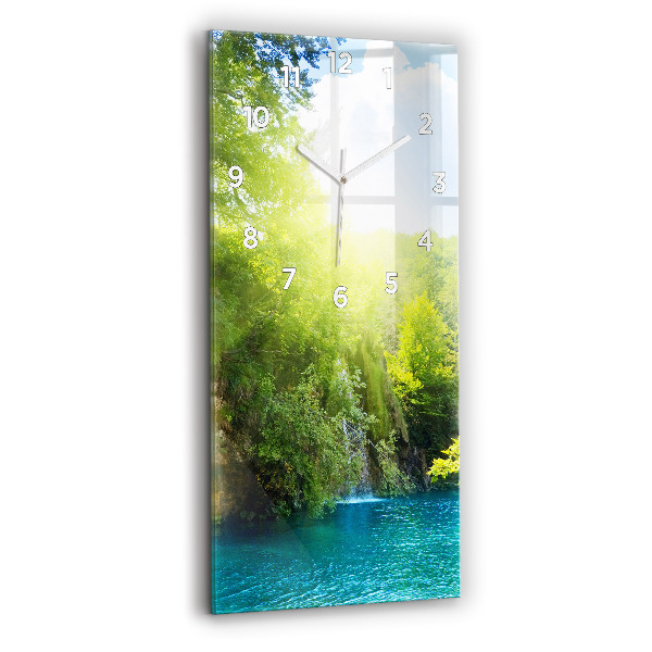 Vertical wall clock Lagoon Landscape