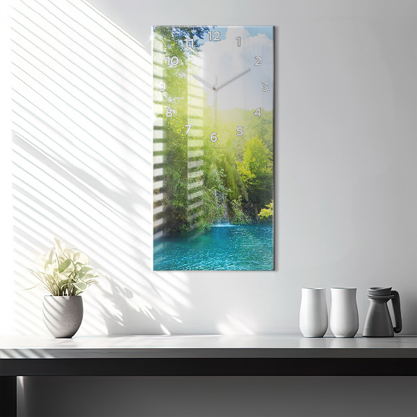 Vertical wall clock Lagoon Landscape
