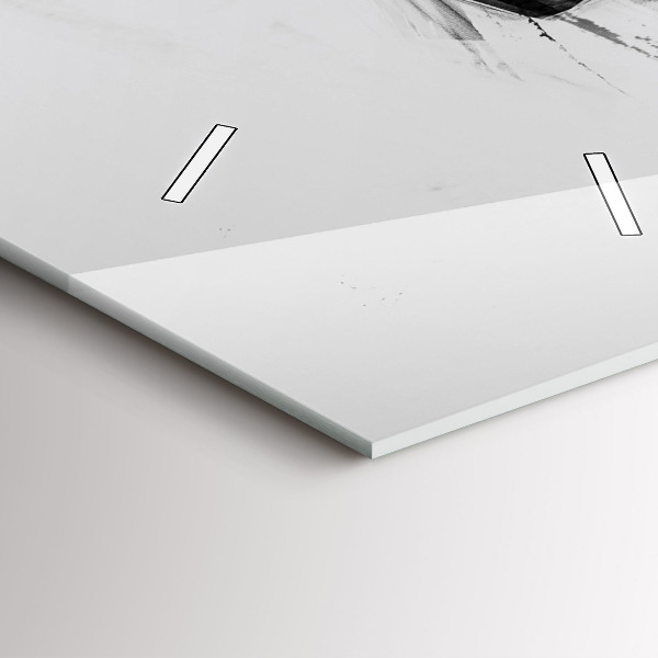 Vertical wall clock Painted lion