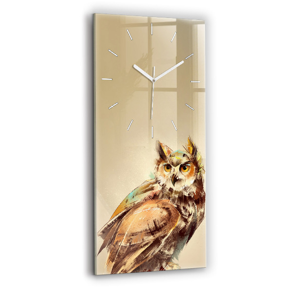 Vertical wall clock Owl - a sign of wisdom
