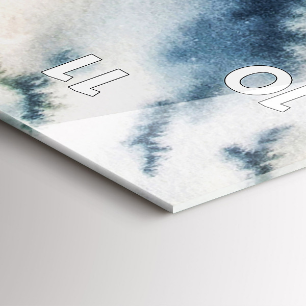 Vertical wall clock Winter Lake Łódka