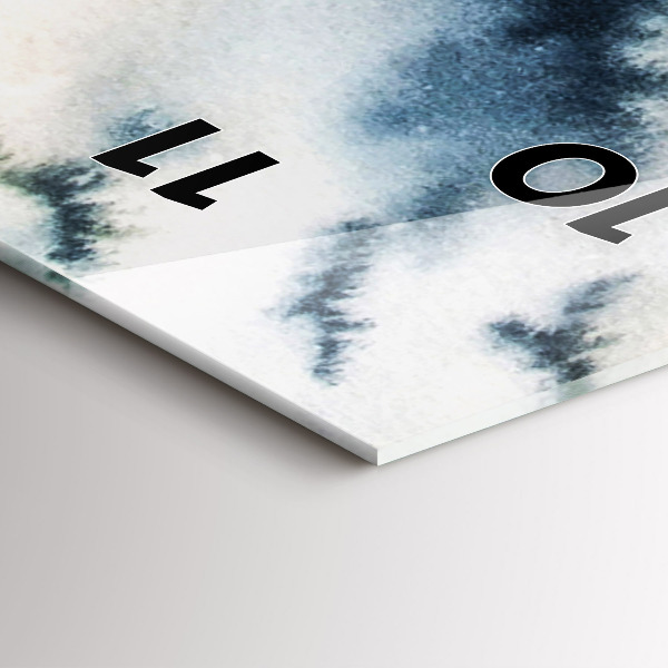 Vertical wall clock Winter Lake Łódka