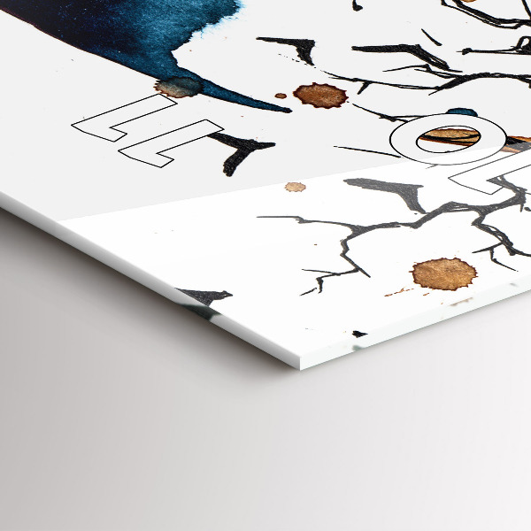 Vertical wall clock The Wolf and the Full Moon