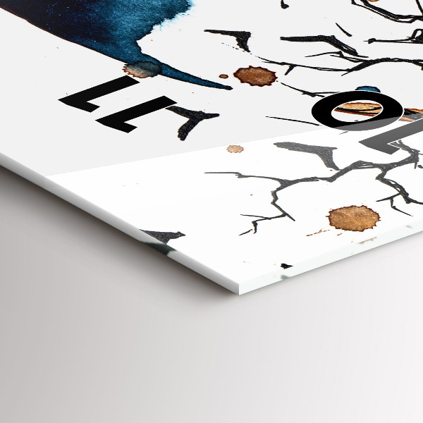 Vertical wall clock The Wolf and the Full Moon