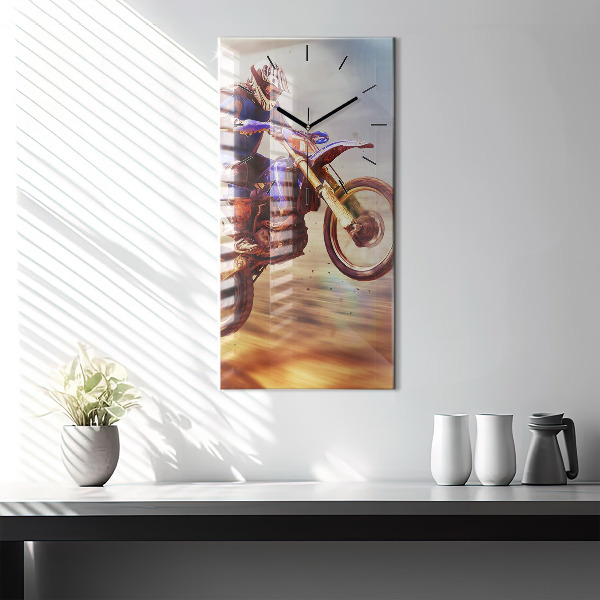 Vertical wall clock Motocross Enduro
