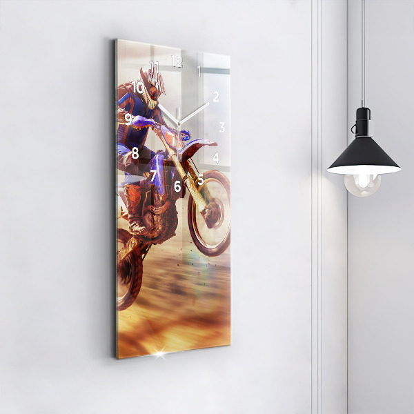 Vertical wall clock Motocross Enduro