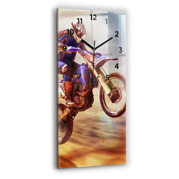 Vertical wall clock Motocross Enduro