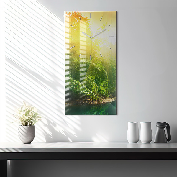 Vertical wall clock Peaceful nature