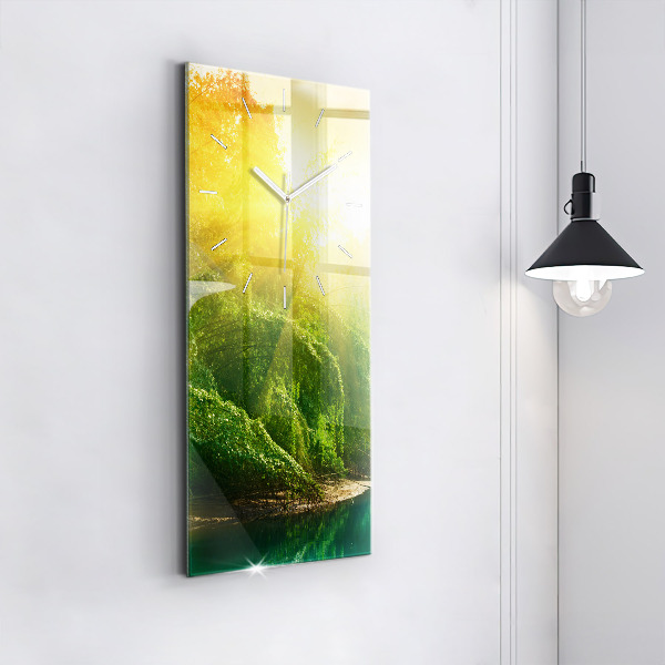 Vertical wall clock Peaceful nature