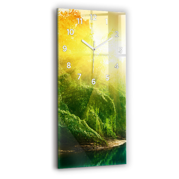 Vertical wall clock Peaceful nature