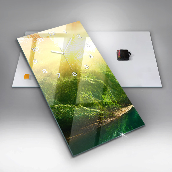Vertical wall clock Peaceful nature